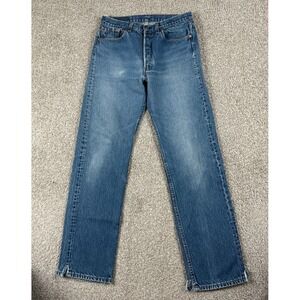 VTG Levis 501 Jeans Mens 33x36 Medium Wash Button Fly Straight 90s USA *30x31.5
